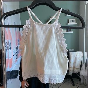White crop top